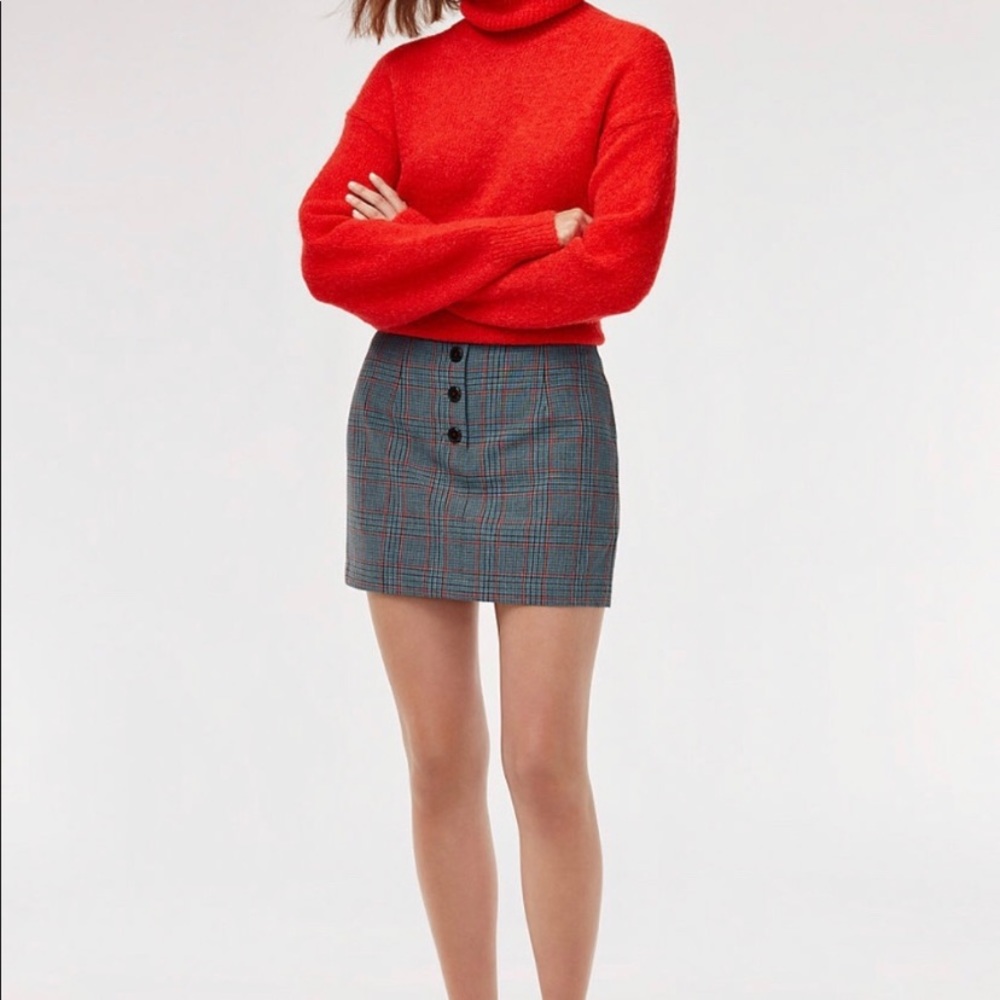 LITTLE MOON BY Aritzia Plaid Skirt Size 10